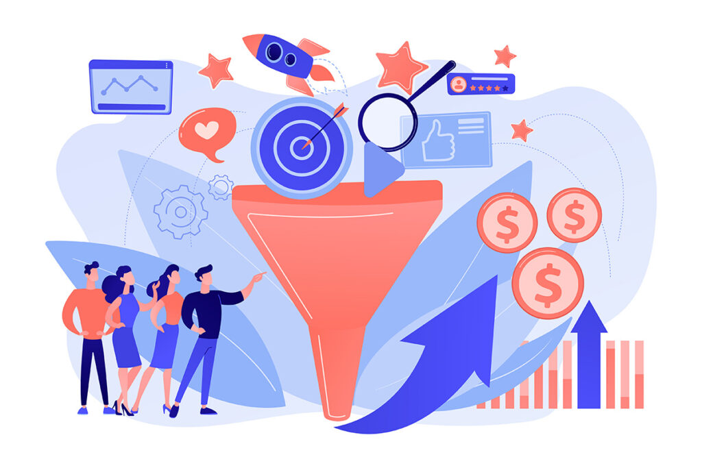 Funnel Marketing, rappresentazione figurata